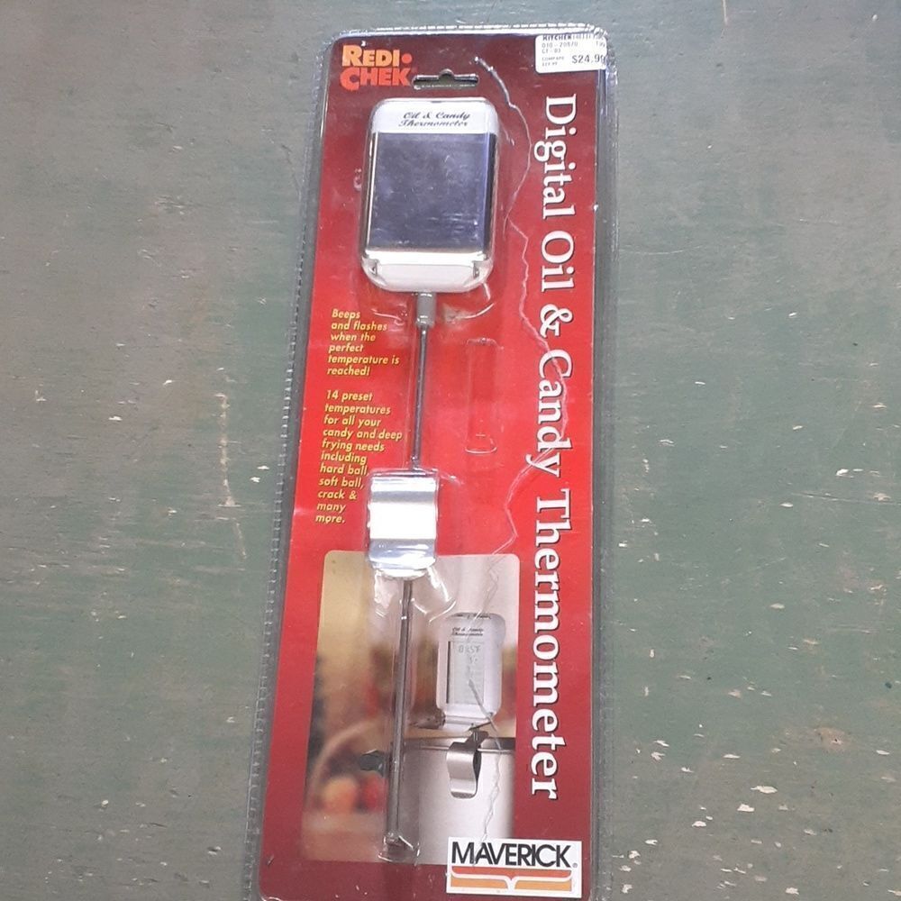 ‎Redi check digital oil and candy thermometer.